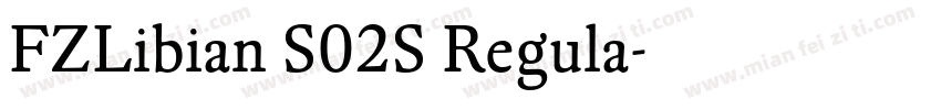 FZLibian S02S Regula字体转换